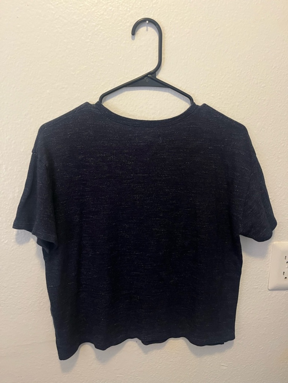 ✨Madewell Navy Short Sleeve Crop Tee - Picture 4 of 4